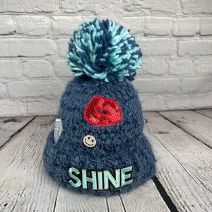 Children’s Place Blue Dust Pom Pom Hat S/M (4-7 years old)